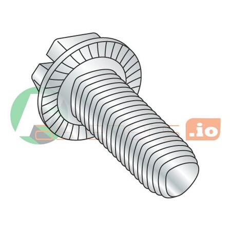 Newport Fasteners Thread Forming Screw, #8-32 x 1/2 in, Zinc Plated Steel Hex Head Slotted Drive, 10000 PK 224783